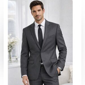 ALFANI Pin Striped Cashmere Blend Black Sports Jacket
